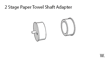 2 Stage Paper Towel Shaft Adapter